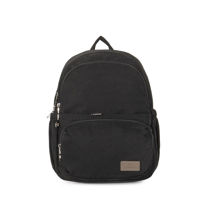 后背包-晴空双拉链防泼水后背包-6004-1-多色任选 - 后背包/双肩包 - 尼龙 黑色