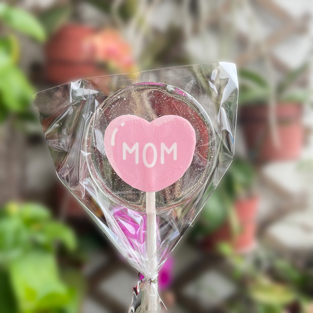 母亲节 Mom 妈妈我爱你 水晶棒棒糖 - 零食/点心 - 新鲜食材 粉红色