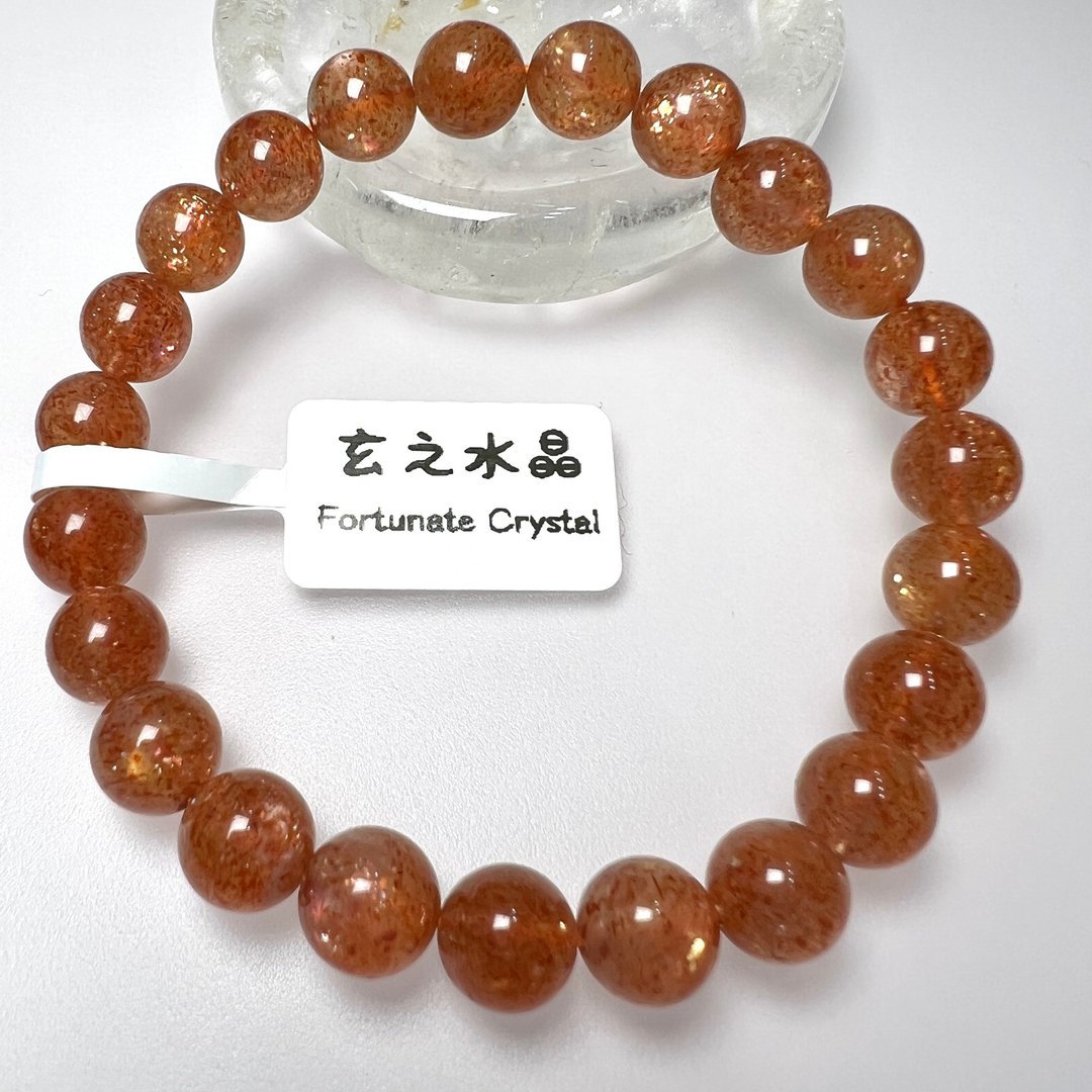 高级金太阳手串 | 水晶 | 水晶手串 | 水晶手链 | 水晶手链 - 手链/手环 - 水晶 橘色