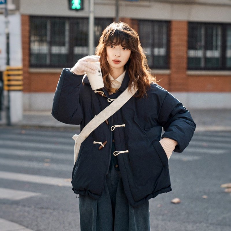 牛角扣羽绒服|外套|两色|冬款|Sora-1711 - 女装休闲/机能外套 - 其他人造纤维 多色