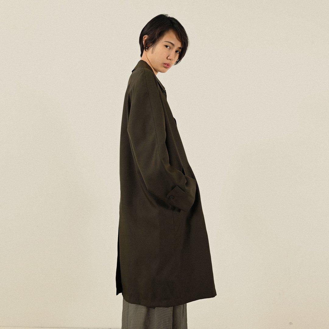【NaSuBi Vintage】经典轮廓宽松古着风衣 - 女装休闲/机能外套 - 其他人造纤维 