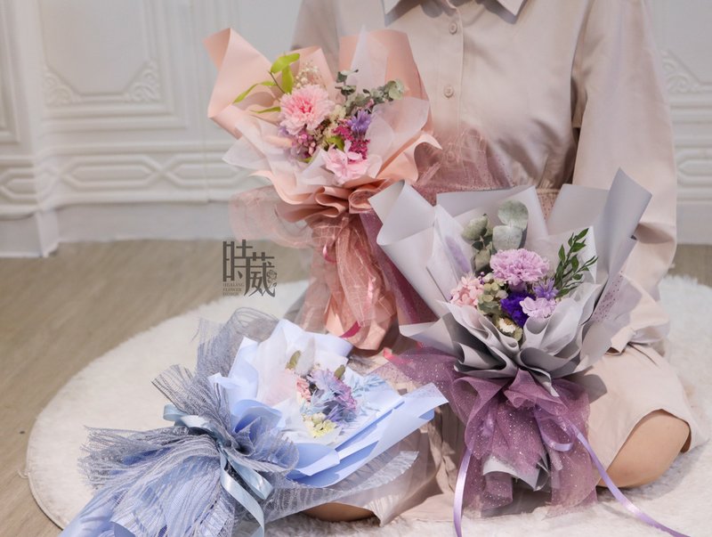 不凋康乃馨花束  不凋花束 永生花束 母亲节花束 母亲节快乐 - 干燥花/捧花 - 植物．花 粉红色