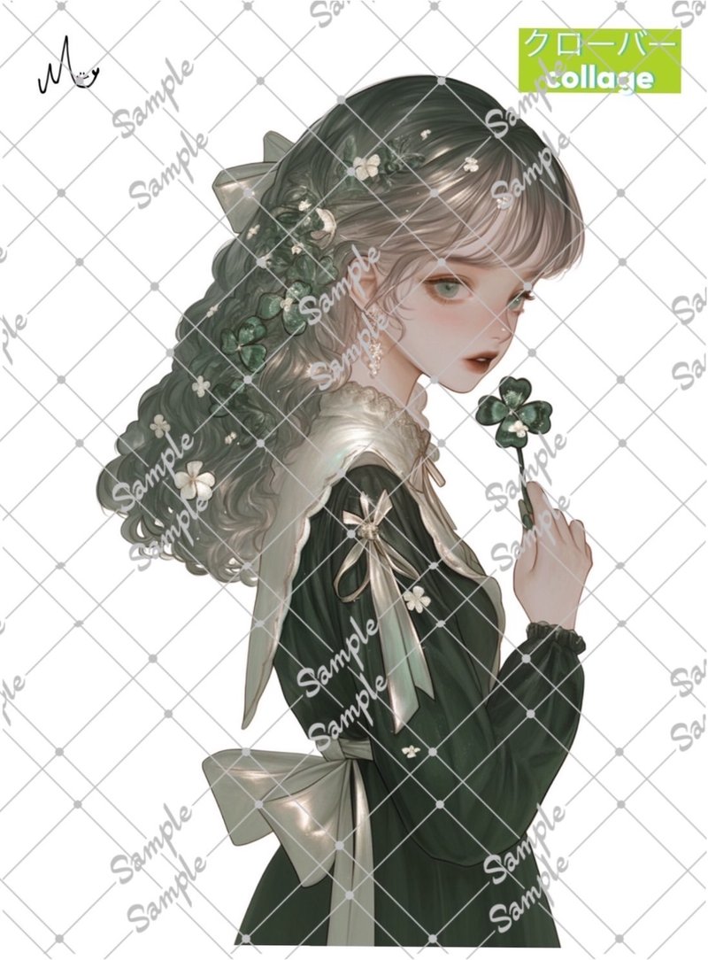 原创人物贴纸 期间限定幸运草系列 至10月10日 - 贴纸 - 纸 