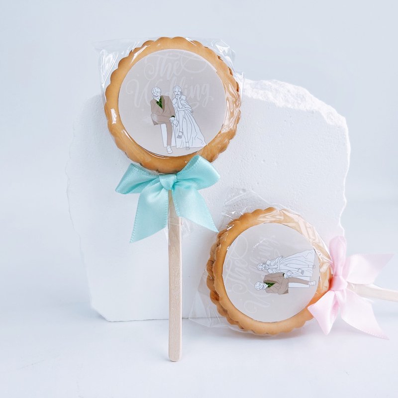 定制似颜绘 |麦芽饼棒棒糖 婚礼小物  二进礼 毕业礼 位上礼 - 零食/点心 - 新鲜食材 白色