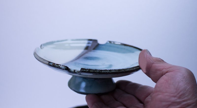 Blue Snow Aoyuki series High ground dish - 盘子/餐盘/盘架 - 陶 蓝色