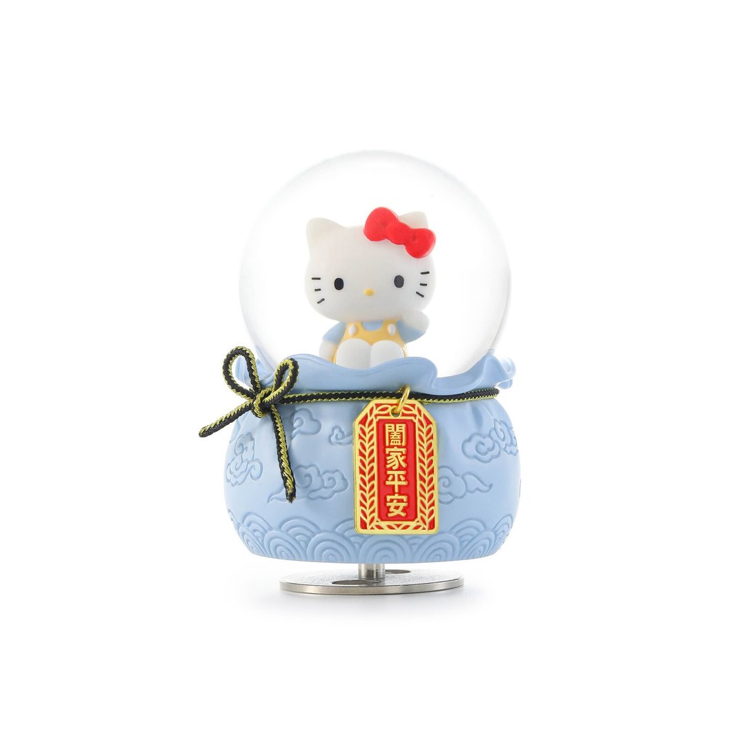 Hello Kitty 阖家平安御守水晶球音乐盒生日圣诞交换礼物新居开运 - 摆饰 - 玻璃 
