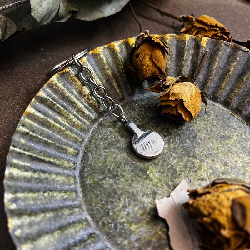 乒乓球钥匙圈 - 钥匙链/钥匙包 - 纯银 银色