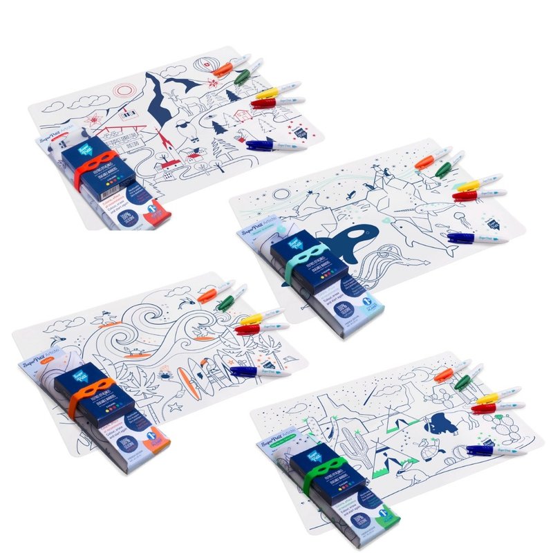 【法国Super Petit】硅胶彩绘餐垫 - 奇妙大自然系列 - 摆饰 - 硅胶 