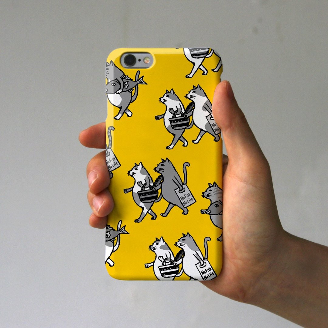 iPhone Case Cats Yellow - 手机壳/手机套 - 塑料 黄色
