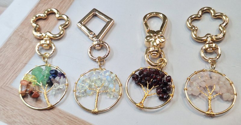 生命树水晶钥匙扣 - 钥匙链/钥匙包 - 水晶 