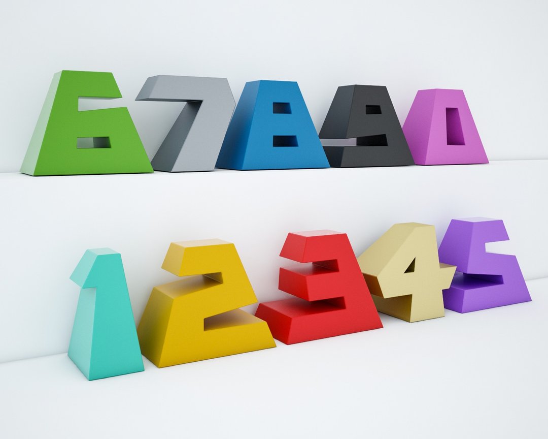 Papercraft Digits, Paper craft numbers model, holiday decor, DIGITAL TEMPLATE - 手工艺教程/工具书 - 其他材质 