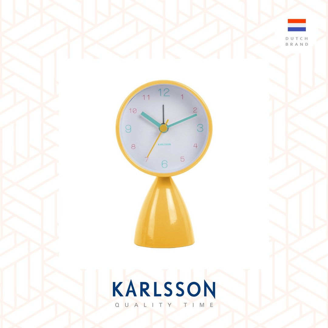 荷兰Karlsson, Alarm clock Funky Vibes bright yellow - 时钟/闹钟 - 其他金属 黄色