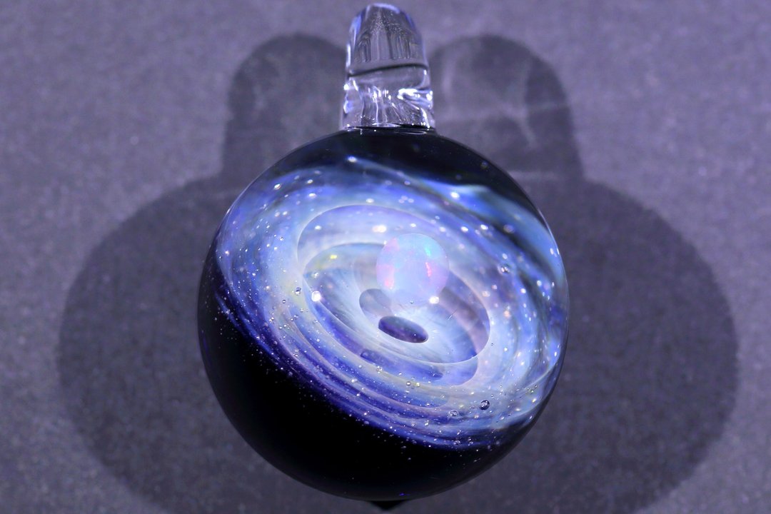 宇宙玻璃颈链吊坠21mm no.957 - 颈链 - 玻璃 蓝色