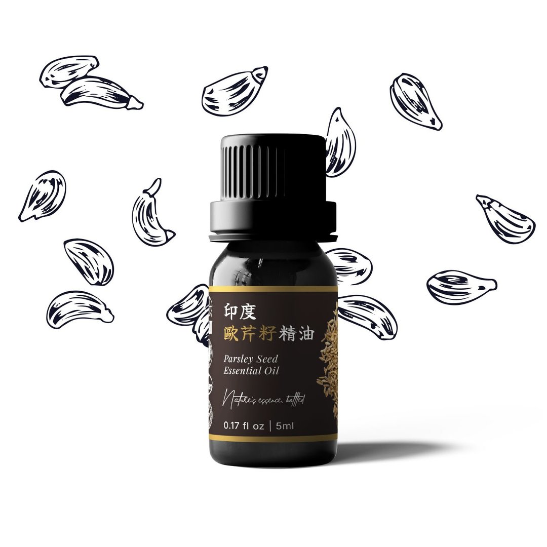 【卡佛香】印度欧芹籽精油 - 香薰/精油/线香 - 玻璃 黑色