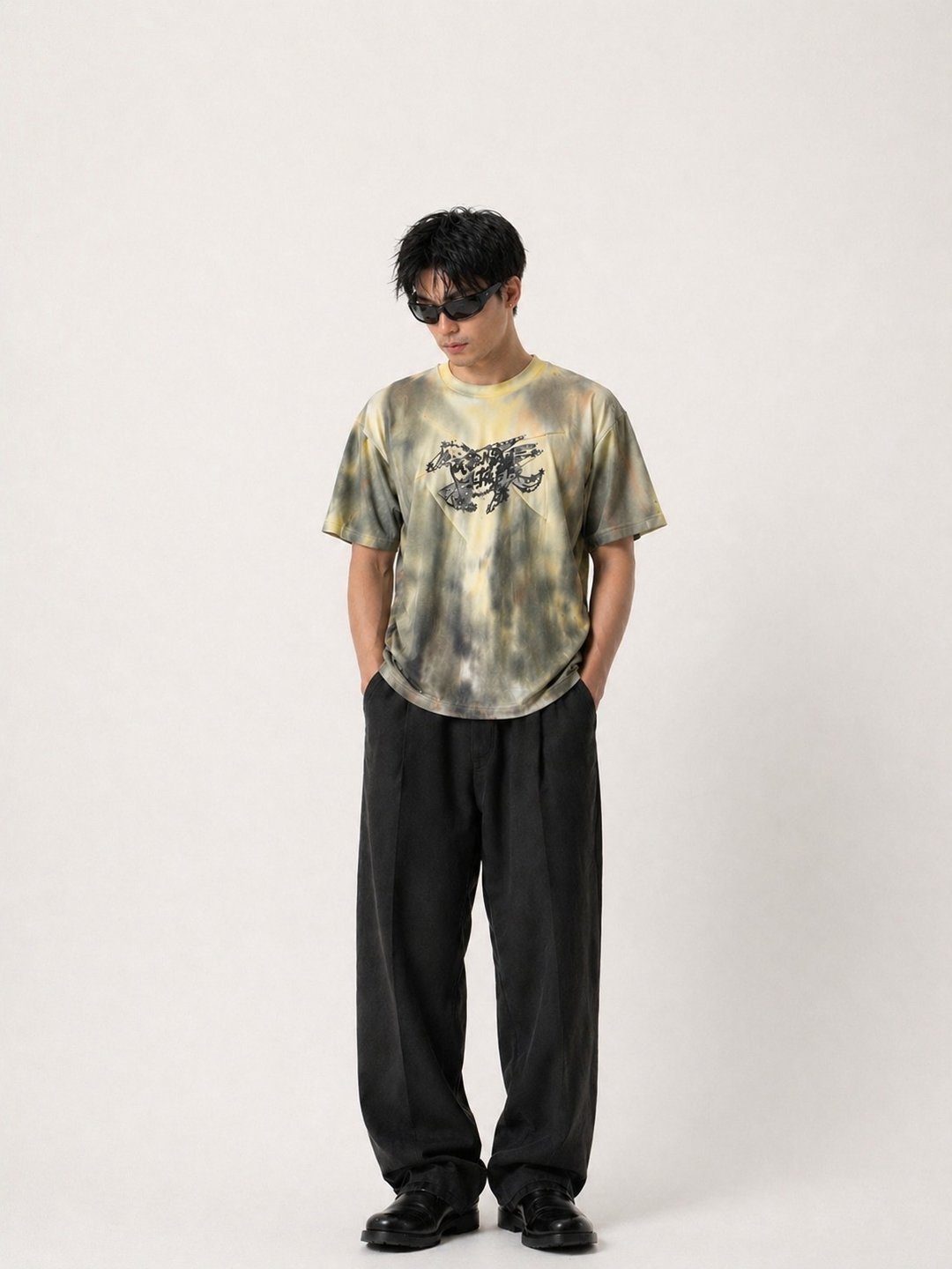 马年限定 手绘绢印 重磅 T-shirt 中性版型 台湾制作 - 男装上衣/T 恤 - 棉 多色
