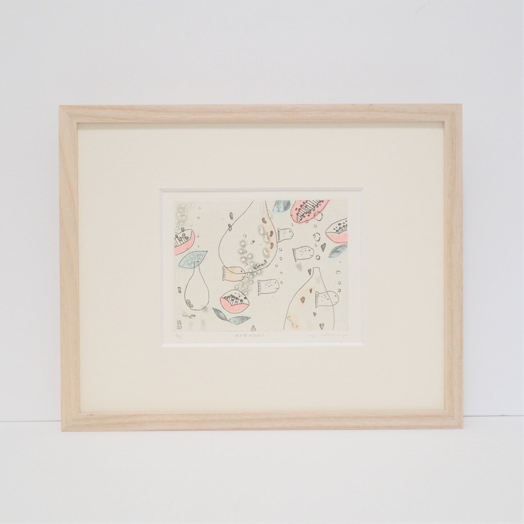 Copperplate engraving [Light in the water] sheet only - 海报/装饰画/版画 - 纸 银色