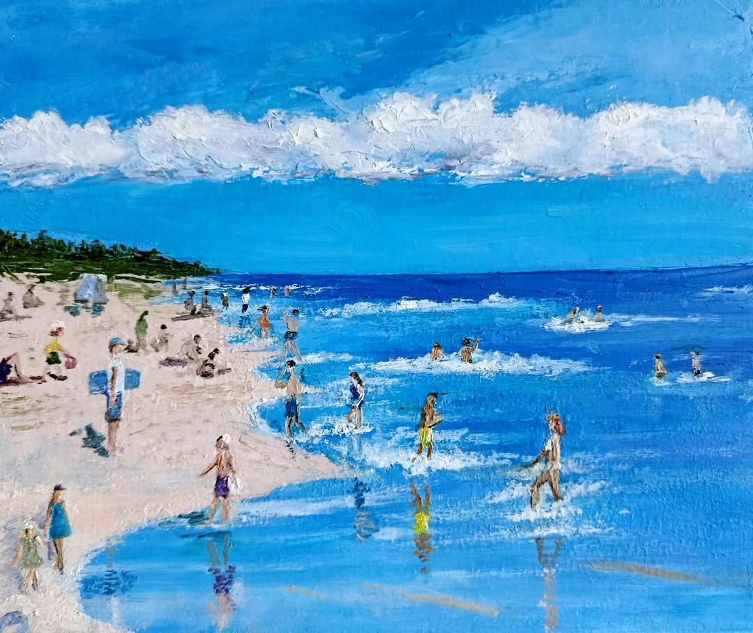 夏日油画 裱框画作 - 墙贴/壁贴 - 其他材质 