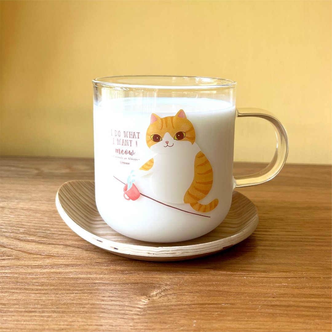 Meow I Do What I Want 猫猫玻璃杯 - 其他杯子 - 绣线 多色