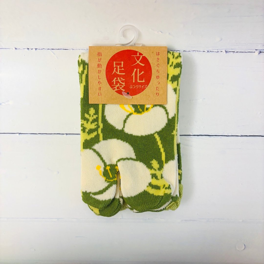 足袋袜 两趾袜(雏芥子)日本文化足袋短袜 23~25cm - 袜子 - 棉 