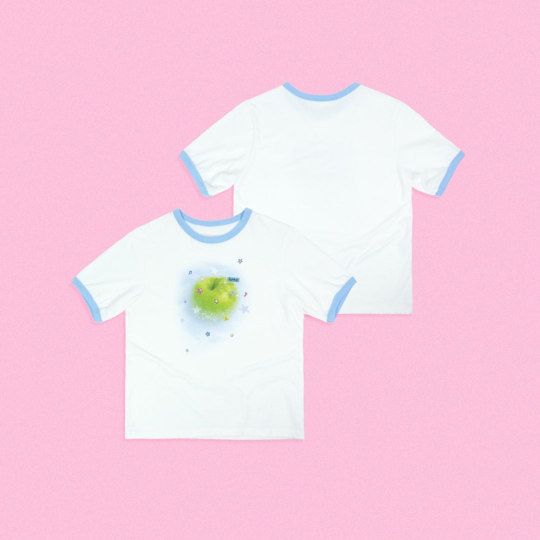 DADDY ( LGS ) | Fruitiger T-Shirt 苹果图案可爱 T 恤 - 女装 T 恤 - 其他材质 