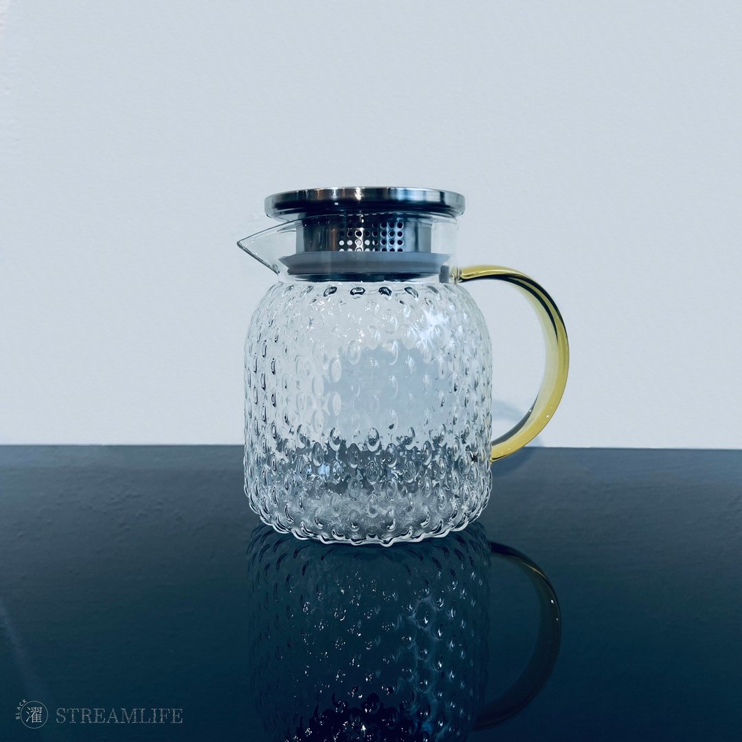 黑濯Streamlife - 垂纹琉璃水壶 - 茶具/茶杯 - 玻璃 透明