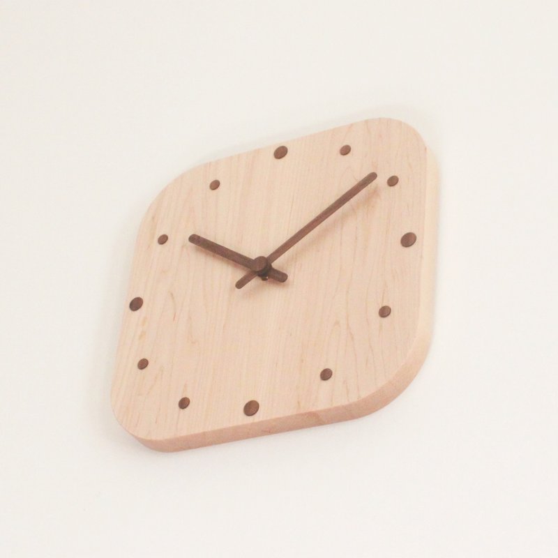 CLOCK_26 Square 实木静音 挂钟 时钟 台湾限量手作 硬枫木 - 时钟/闹钟 - 木头 咖啡色
