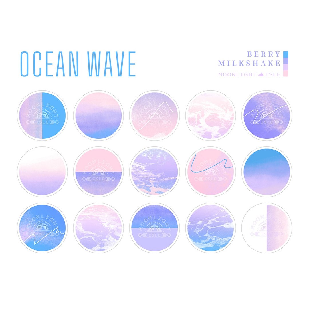 Ocean Wave 莓果奶昔 |粉红紫海洋水彩摄影IG精选限动| 立即下载 - 电脑手机桌布/贴图/App 图示 - 其他材质 