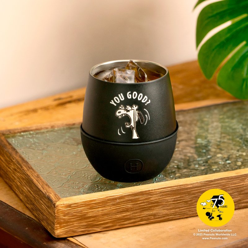 【Pinkoi x SNOOPY】 HYDY 240ml 黑杯-油墨黑 (You good?) - 保温瓶/保温杯 - 不锈钢 黑色