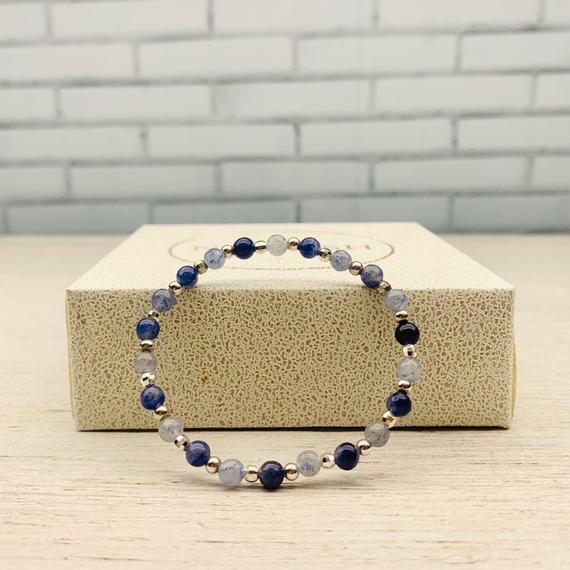 蓝东陵纯银手链 _ 弹性手链 - 手链/手环 - 水晶 蓝色