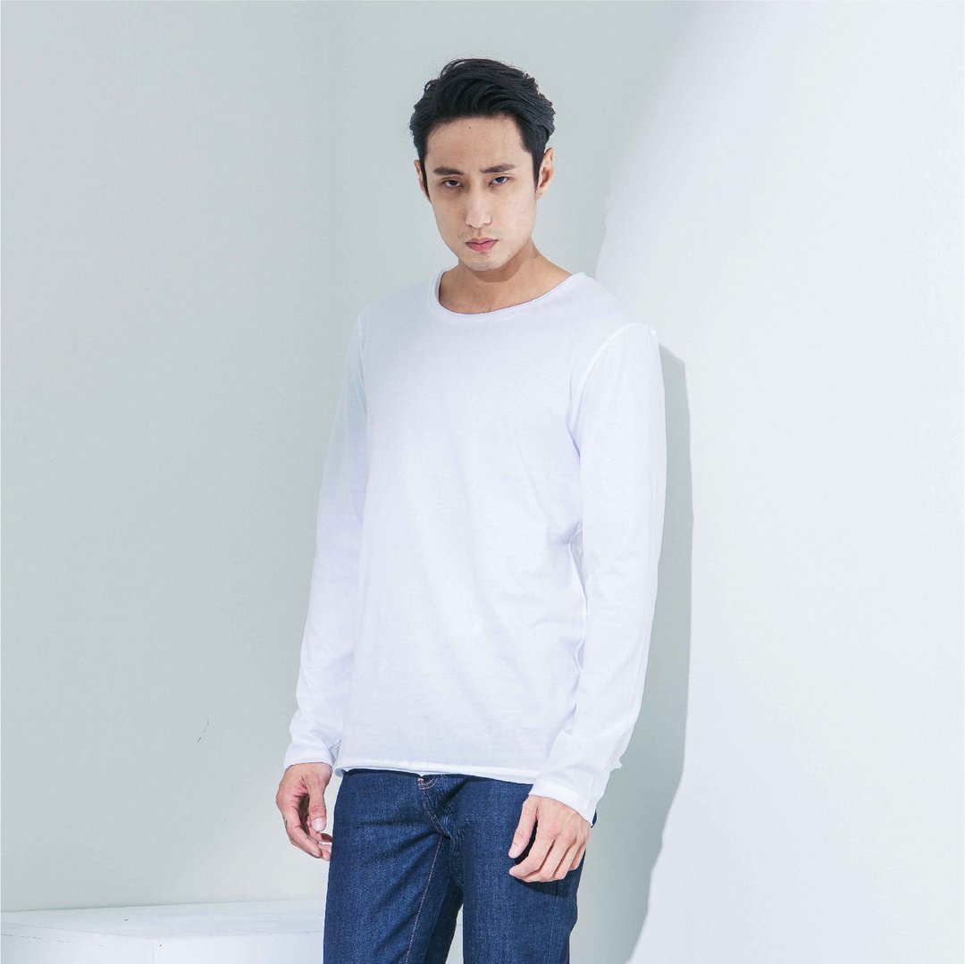 Bread & Boxers Crew Neck Relaxed长袖北欧时尚素Tee EugeneTong - 男装上衣/T 恤 - 棉 