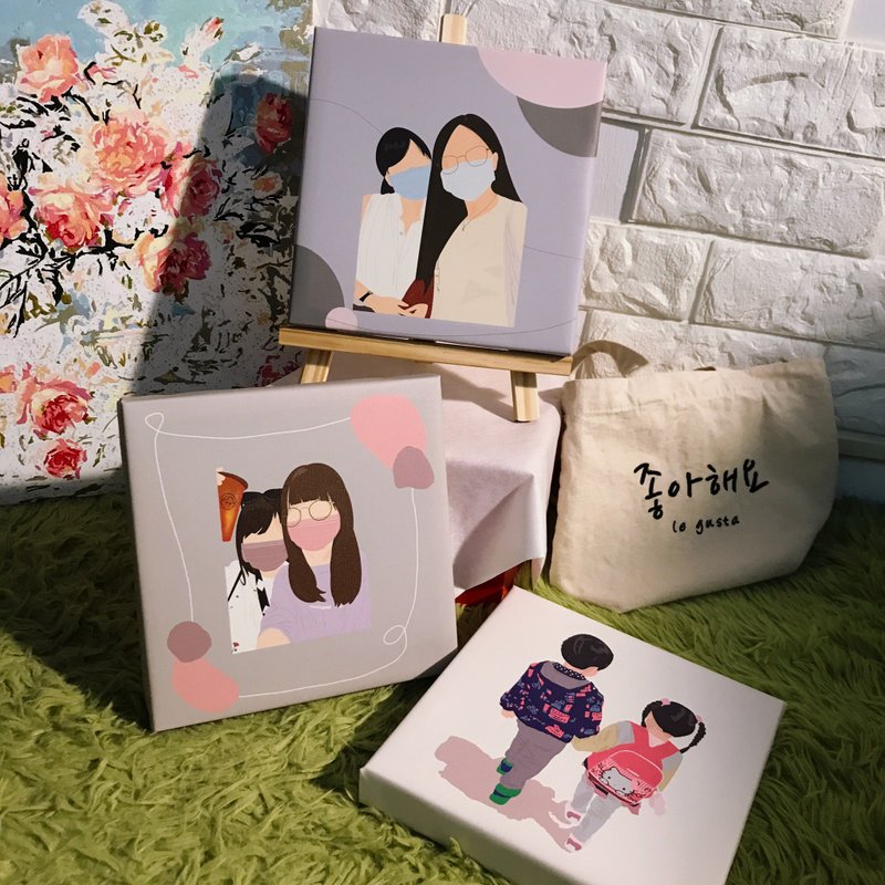 无框画加购区 | 母亲节礼盒 木框画 定制化 礼物 人像画 情侣 - 画框/相框 - 木头 