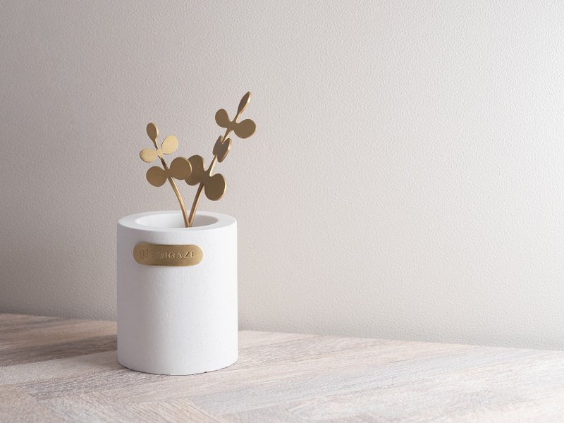 【植系列】胡椒木 黄铜小盆栽 x 扩香 Grass Houseplants - 香薰/精油/线香 - 铜/黄铜 