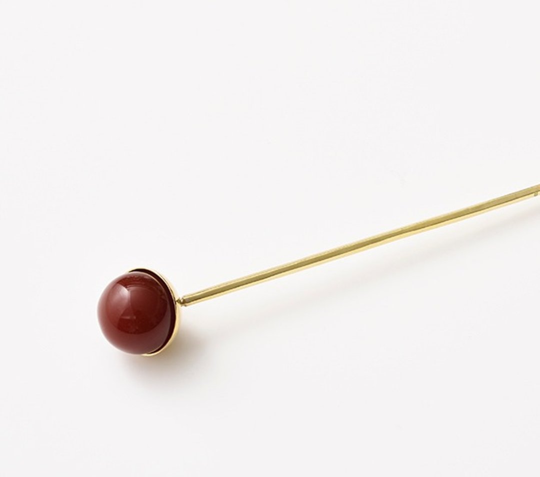 CH6 (red agate) - 发饰 - 其他金属 红色