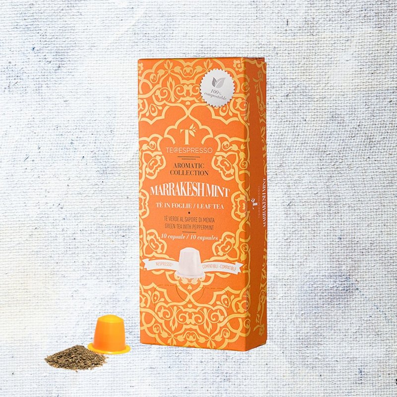 【Nespresso机适用】T06 摩洛哥薄荷茶 茶胶囊 10粒/盒 - 茶 - 其他材质 橘色