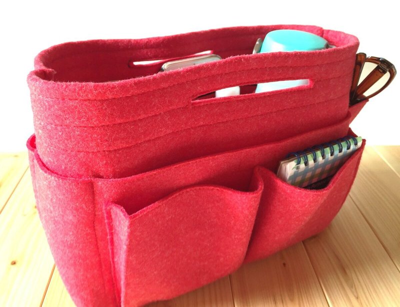 不织布包中包 收纳包 大号 Felt bag in bag Made in Japan - 化妆包/杂物包 - 其他材质 多色