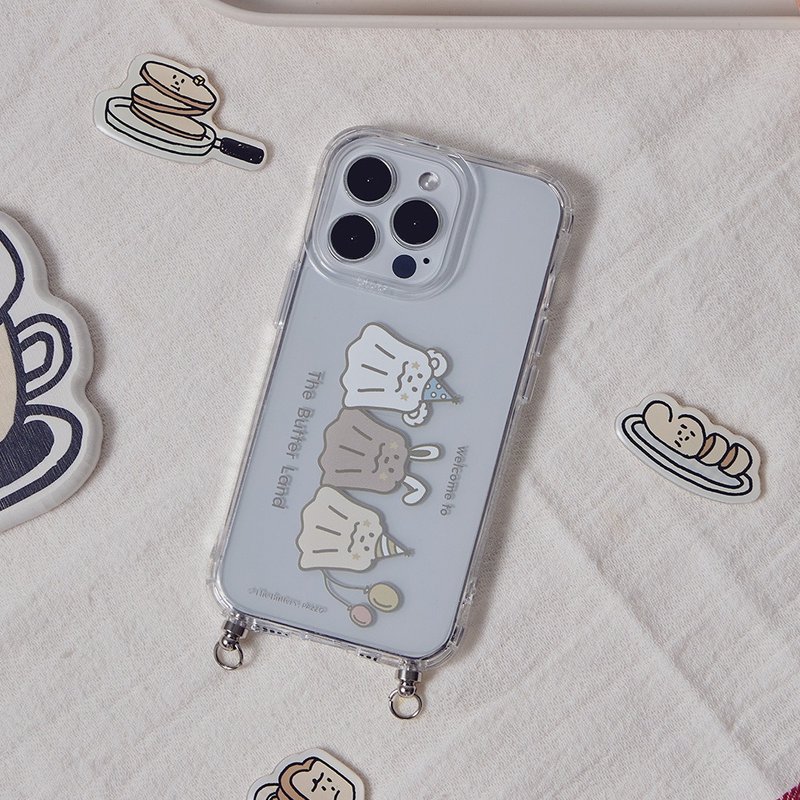 The Butters奶油乐园抗黄防摔MagSafe iPhone绳挂手机壳 - 手机壳/手机套 - 塑料 透明