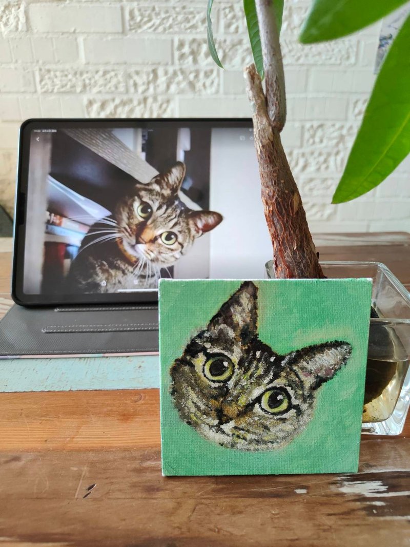 毛小孩系列。客制画。手绘油画。Custom portrait。 - 其他 - 其他材质 