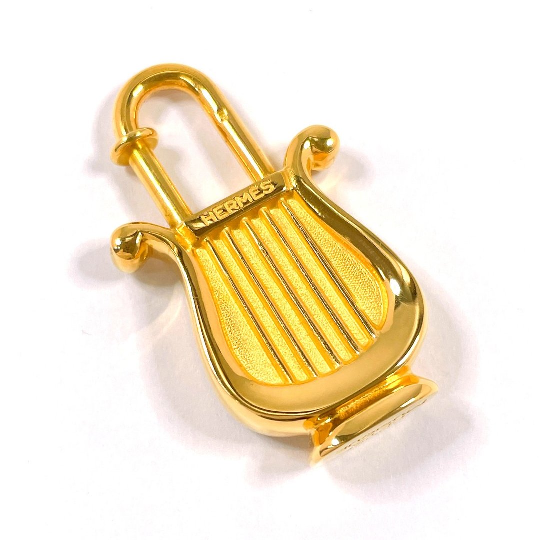 【日本直送 二手美品】爱马仕 HERMES 吊锁 南京锁 竖琴 1996 年限定款 稀有 金属 金色 附原厂收纳盒 - 其他 - 贵金属 金色