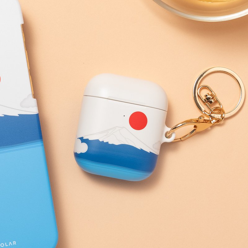 【定制化】夏の富士山 AirPods Pro 3 / AirPods 4 保护壳 - 耳机收纳 - 塑料 蓝色