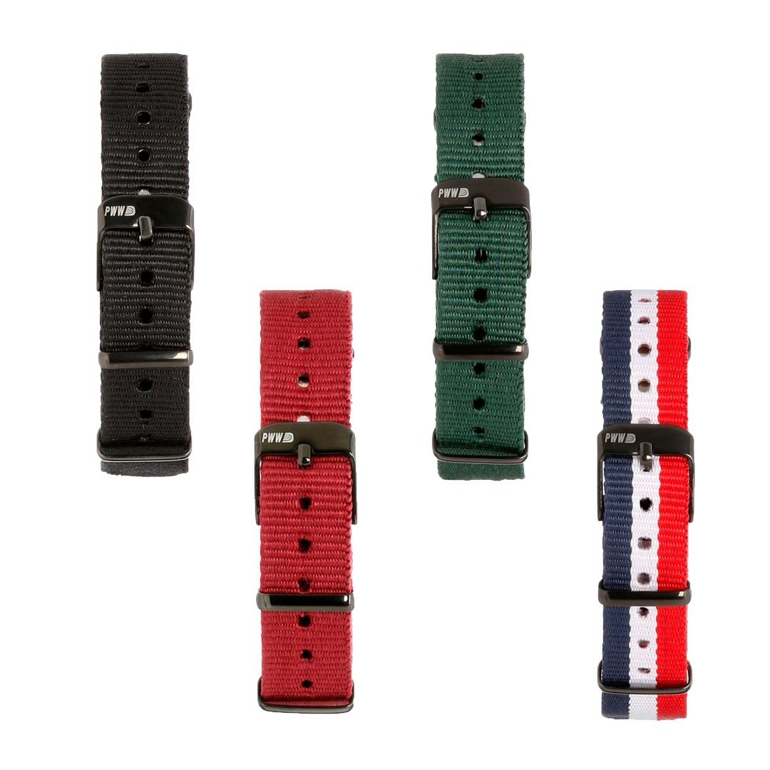 14mm SIGNATURE NATO 表带套装 - 4件套 - 表带 - 尼龙 多色