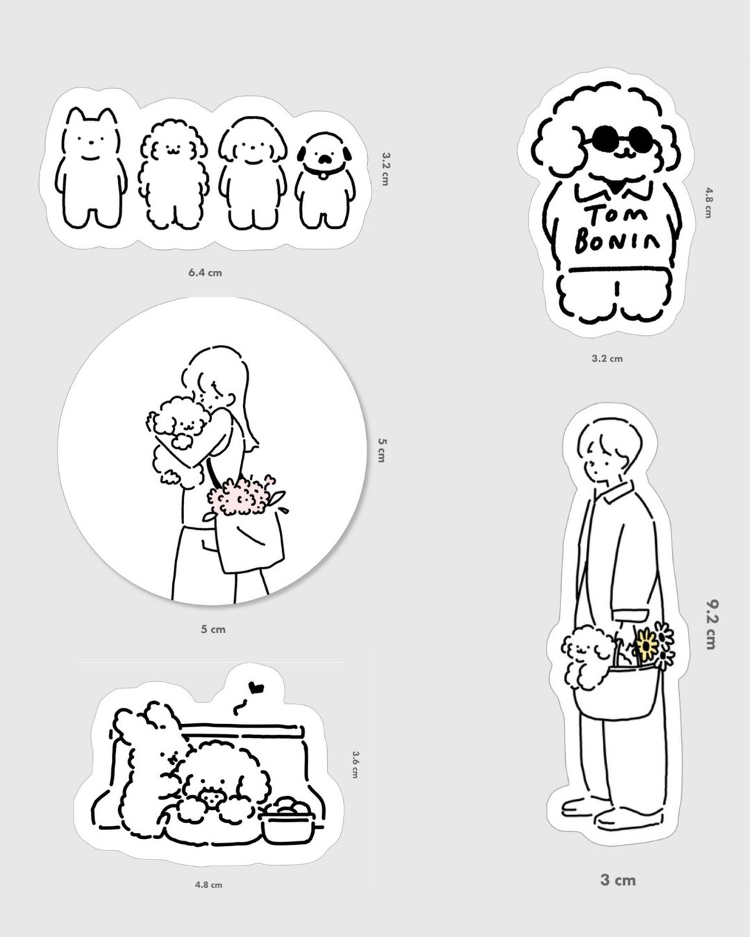 Dog makes you happy sticker - 其他 - 纸 白色