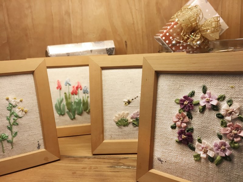 Petals缎带刺绣DIY材料包/花环 - 编织/刺绣/羊毛毡/裁缝 - 聚酯纤维 紫色