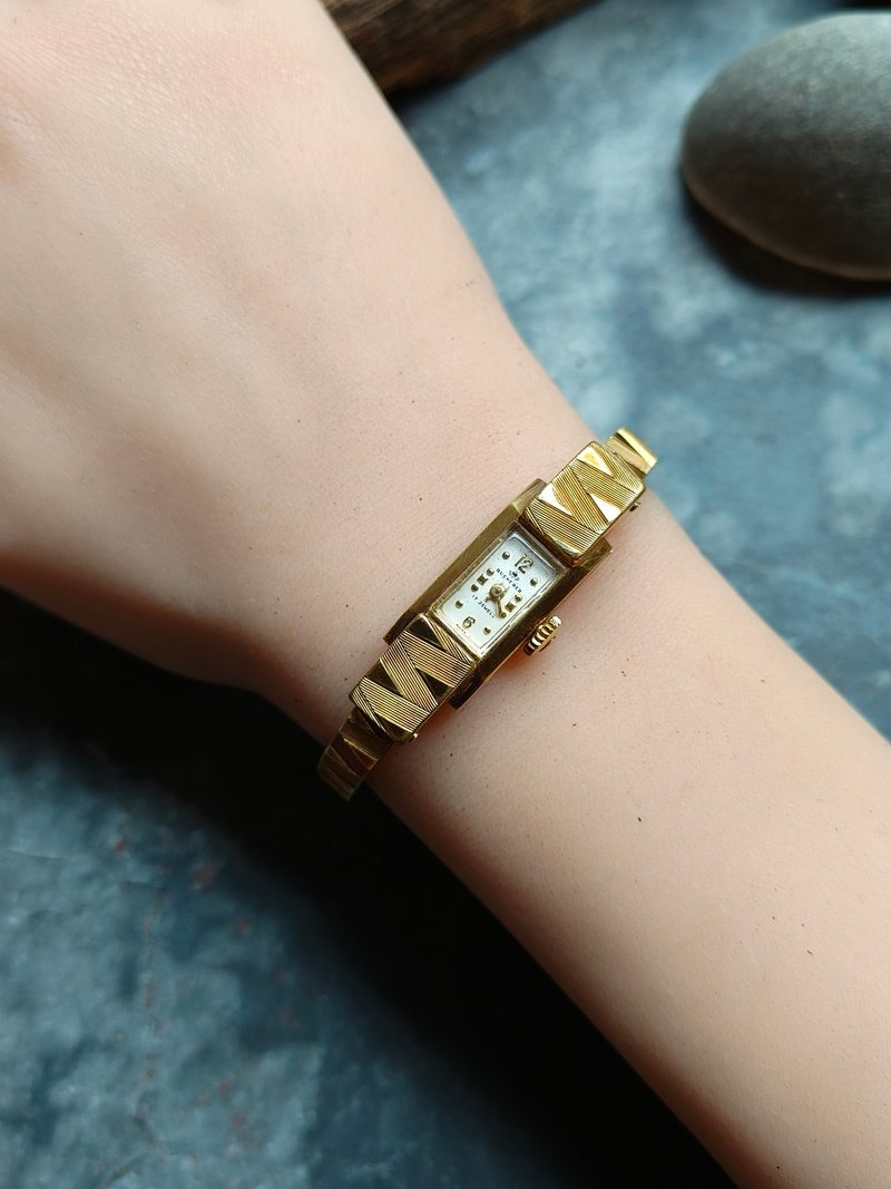 稀有Bucherer 宝齐莱 手环古董表 机械手上链表 - 女表 - 其他金属 金色