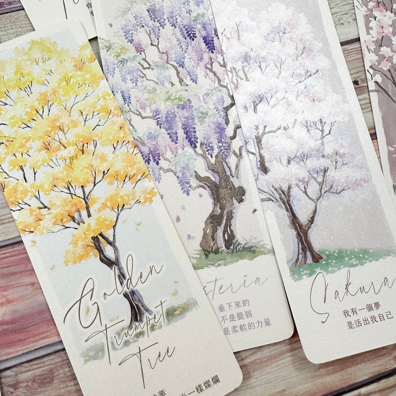 会开花的树-书签套组(十入一组含特典) - 书签 - 纸 多色