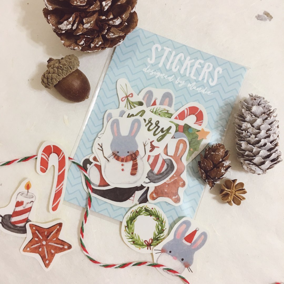Xmas Vibes 贴纸包 - 贴纸 - 纸 红色