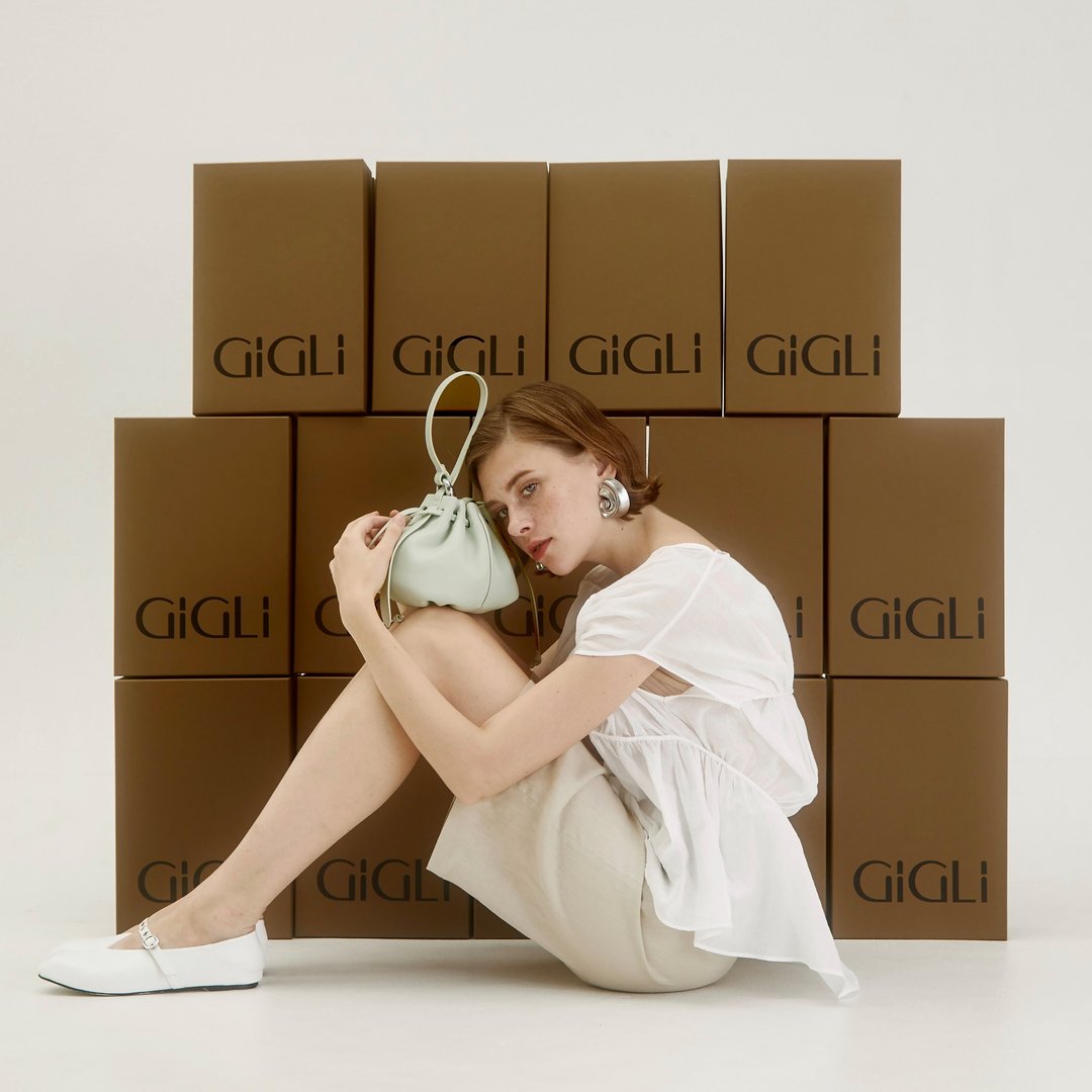 Gigli - Aglio 包款 - 牙膏（薄荷） - 手提包/手提袋 - 真皮 蓝色
