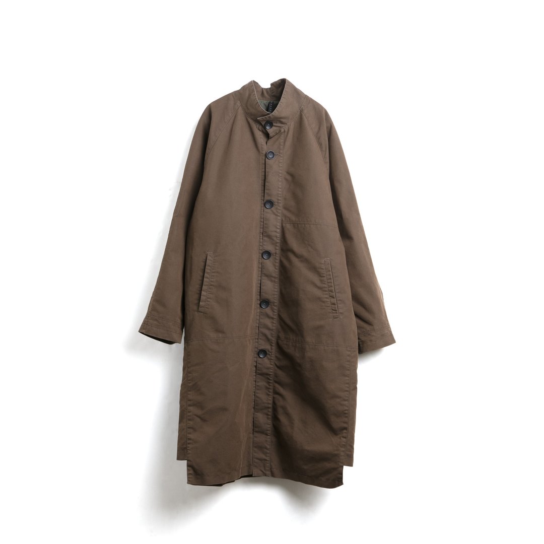 Military Long Coat - 男装外套 - 棉．麻 卡其色