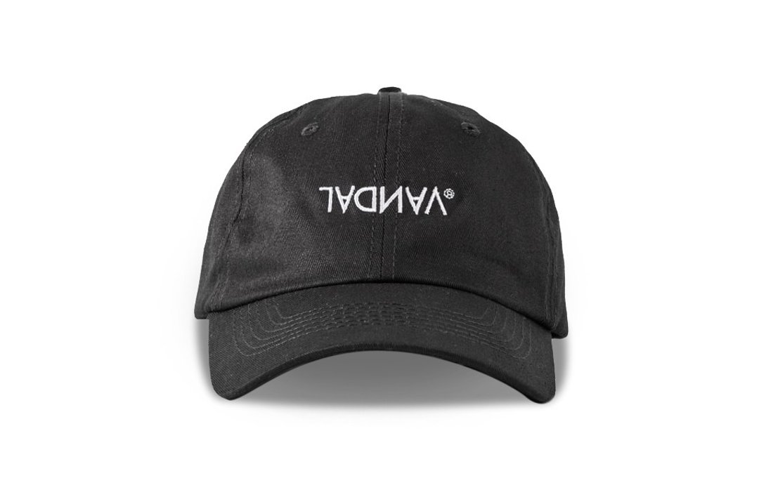 VANDAL LOGO 弯帽(斜纹布/灯芯绒/仿麂皮) - 帽子 - 棉 黑色