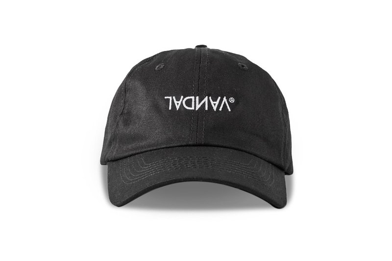 VANDAL LOGO 弯帽(斜纹布/灯芯绒/仿麂皮) - 帽子 - 棉 黑色