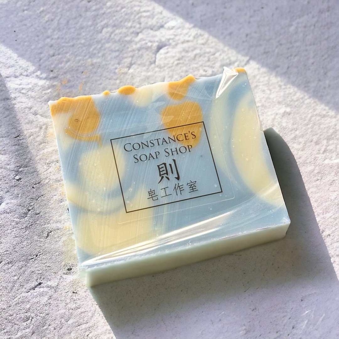 蓝黄矿泥皂-白茶与姜香氛 - 肥皂/手工皂 - 其他材质 卡其色